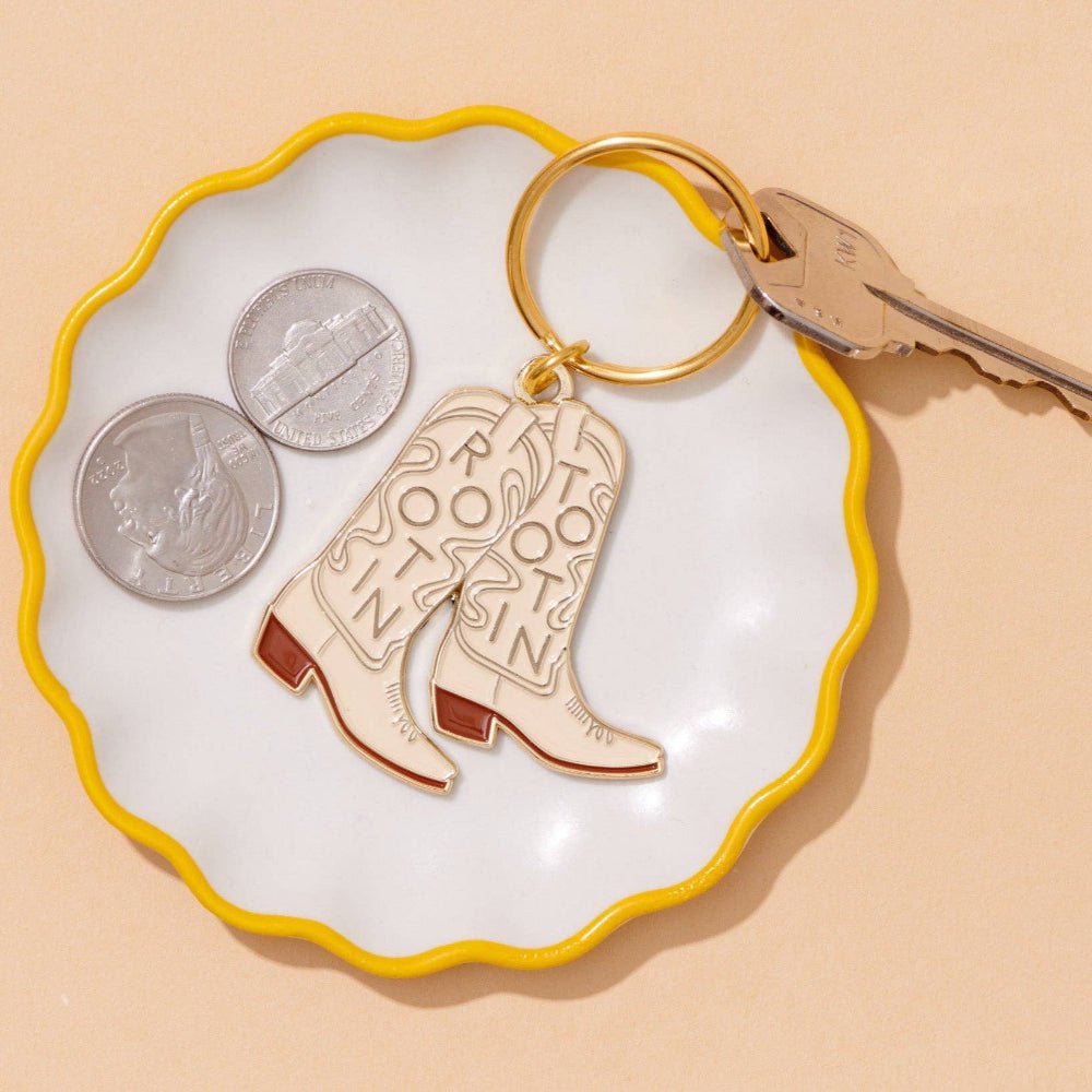 Rootin' Tootin' Cowboy Boot Keychain - vibeboxshop