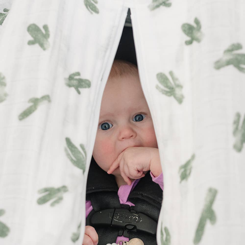 Saguaro Cotton Muslin Car Seat Cover - vibeboxshop