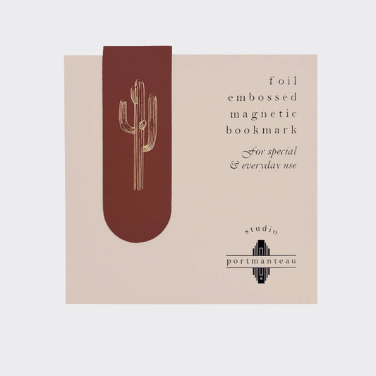 Saguaro Gold Embossed Magnetic Bookmark - vibeboxshop