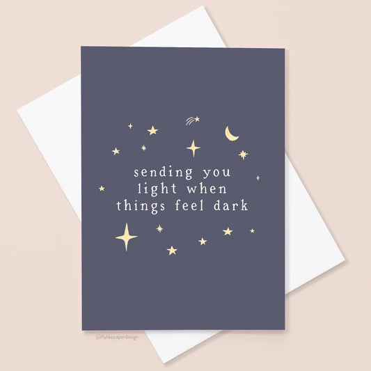 Sending Light Sympathy Card - vibeboxshop