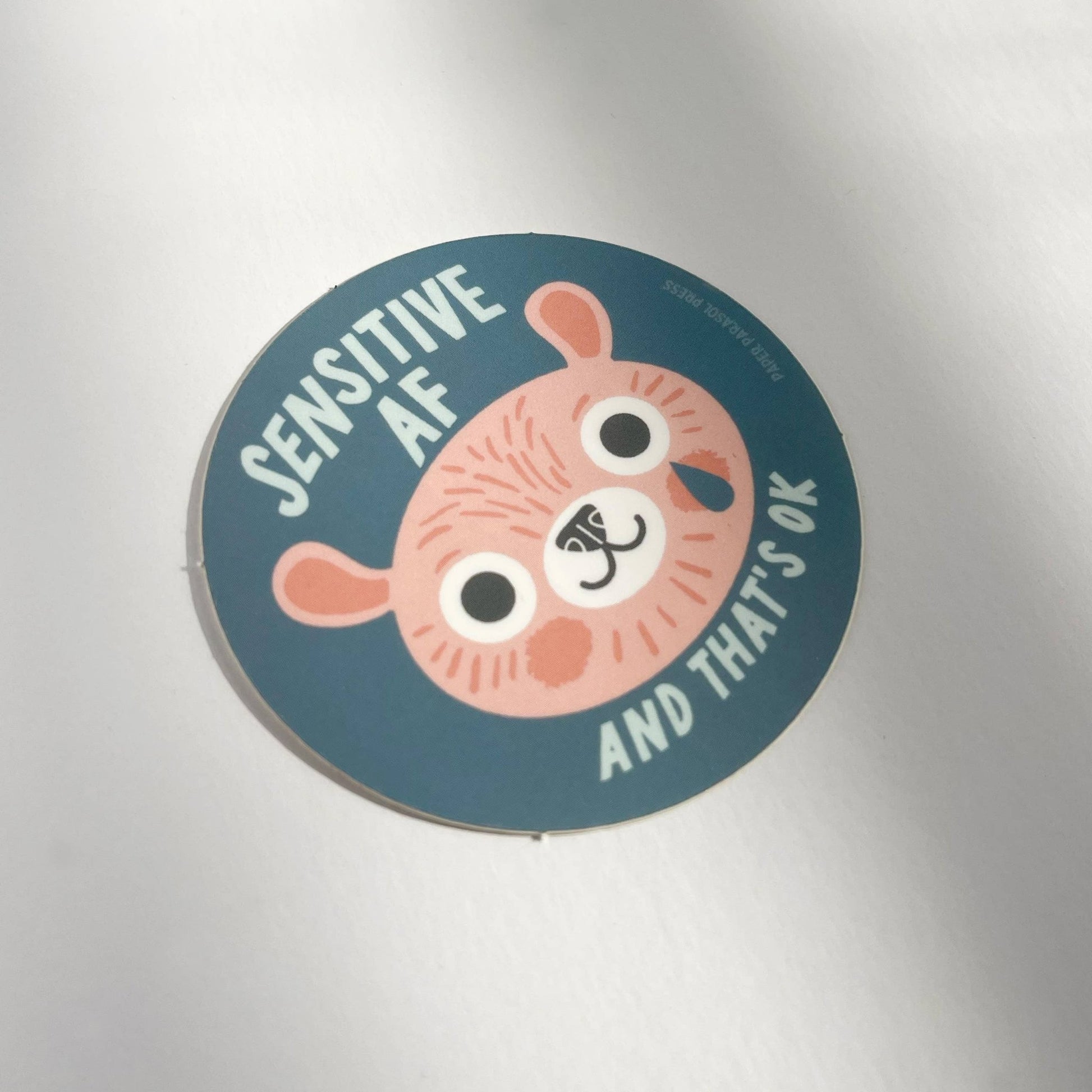 Sensitive AF Bear Sticker - vibeboxshop