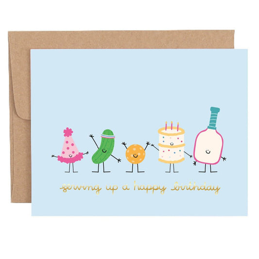 Serving Up a Happy BdayGreeting Card - vibeboxshop