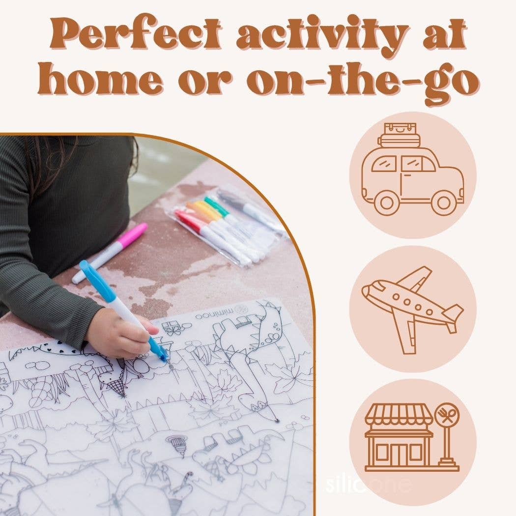 Silicone Reusable Coloring Mat Gift Set | Nativity - vibeboxshop