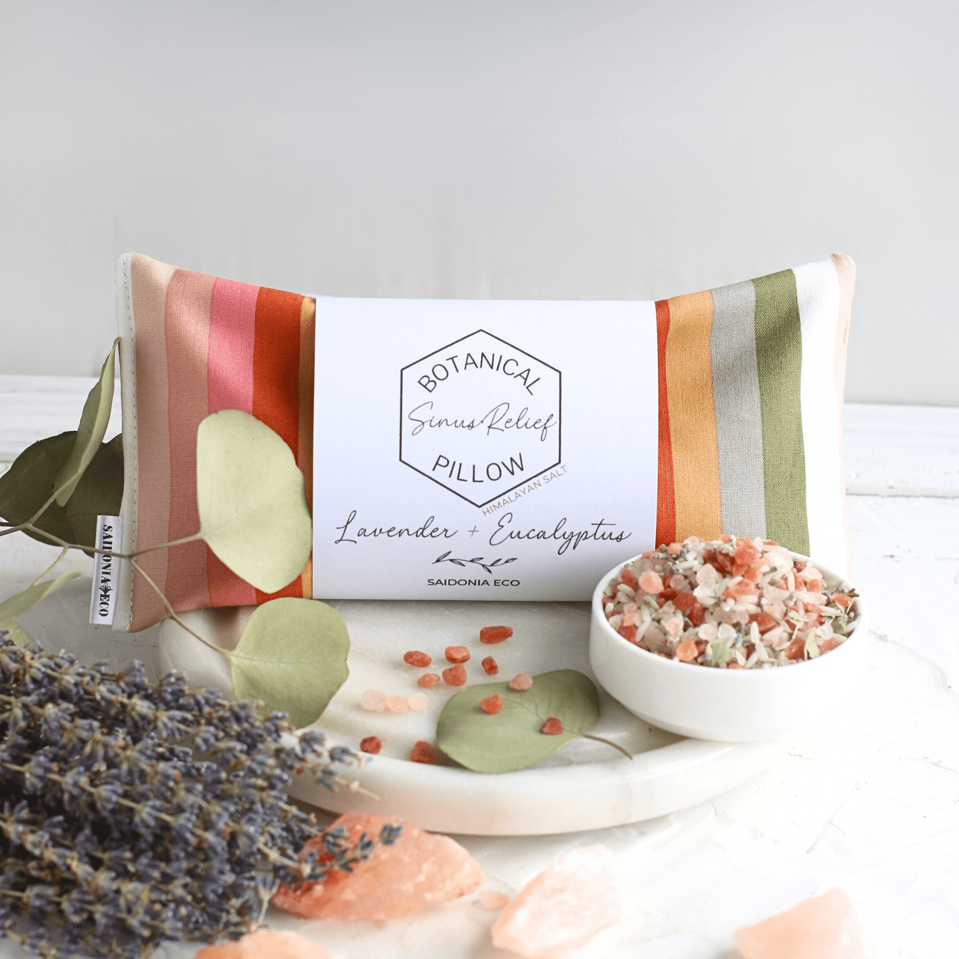 Sinus Relief Pillow Eucalyptus, Lavender + Himalayan Salt - vibeboxshop