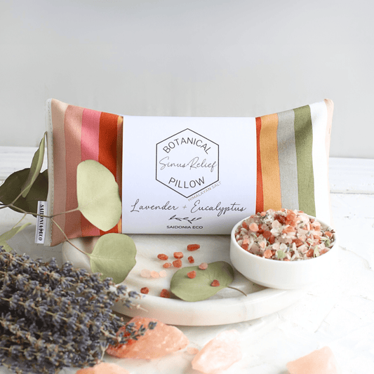 Sinus Relief Pillow Eucalyptus, Lavender + Himalayan Salt - vibeboxshop