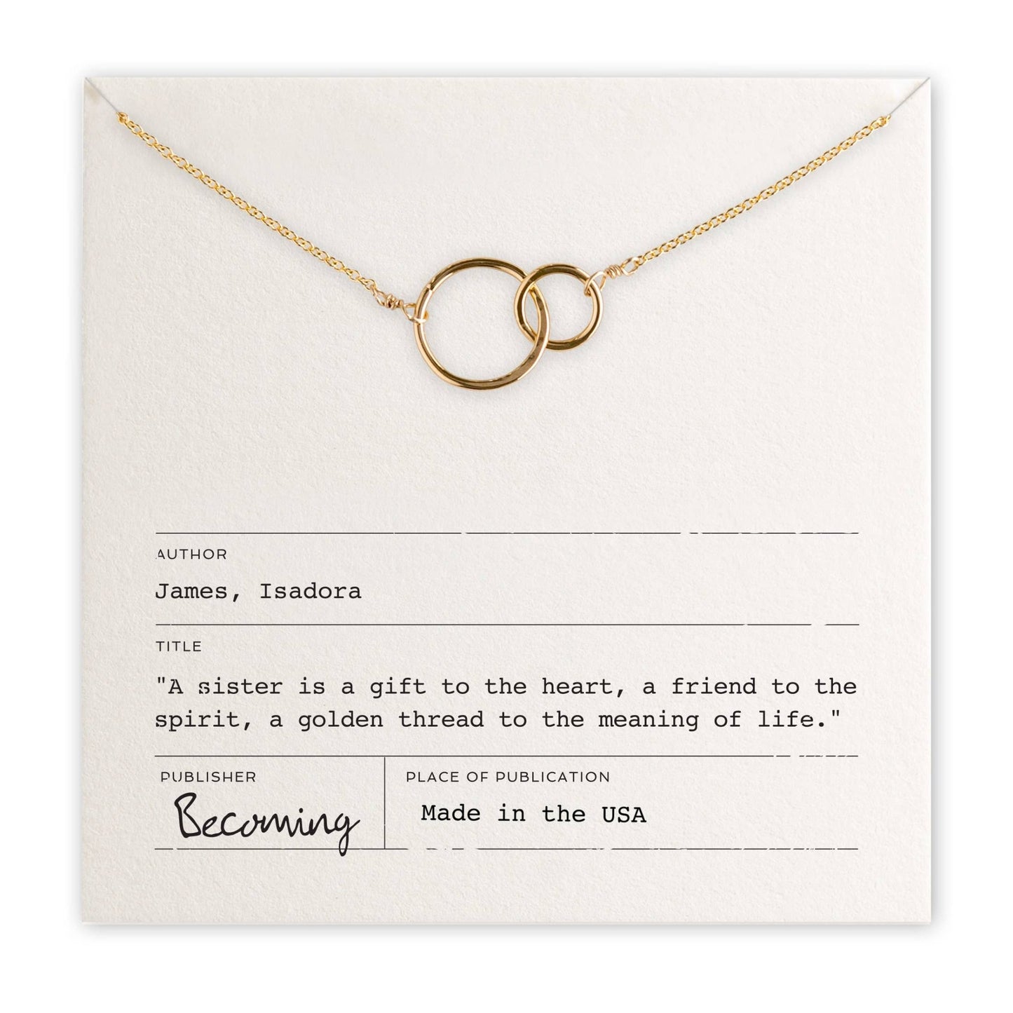 Sisters Necklace - vibeboxshop