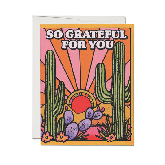 So Grateful For You Cacti Greeting Card - vibeboxshop