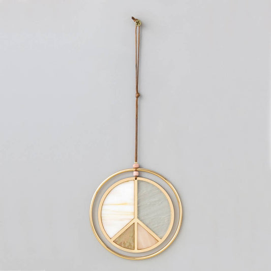 Stained Glass Light Catcher - Peace Sign - vibeboxshop
