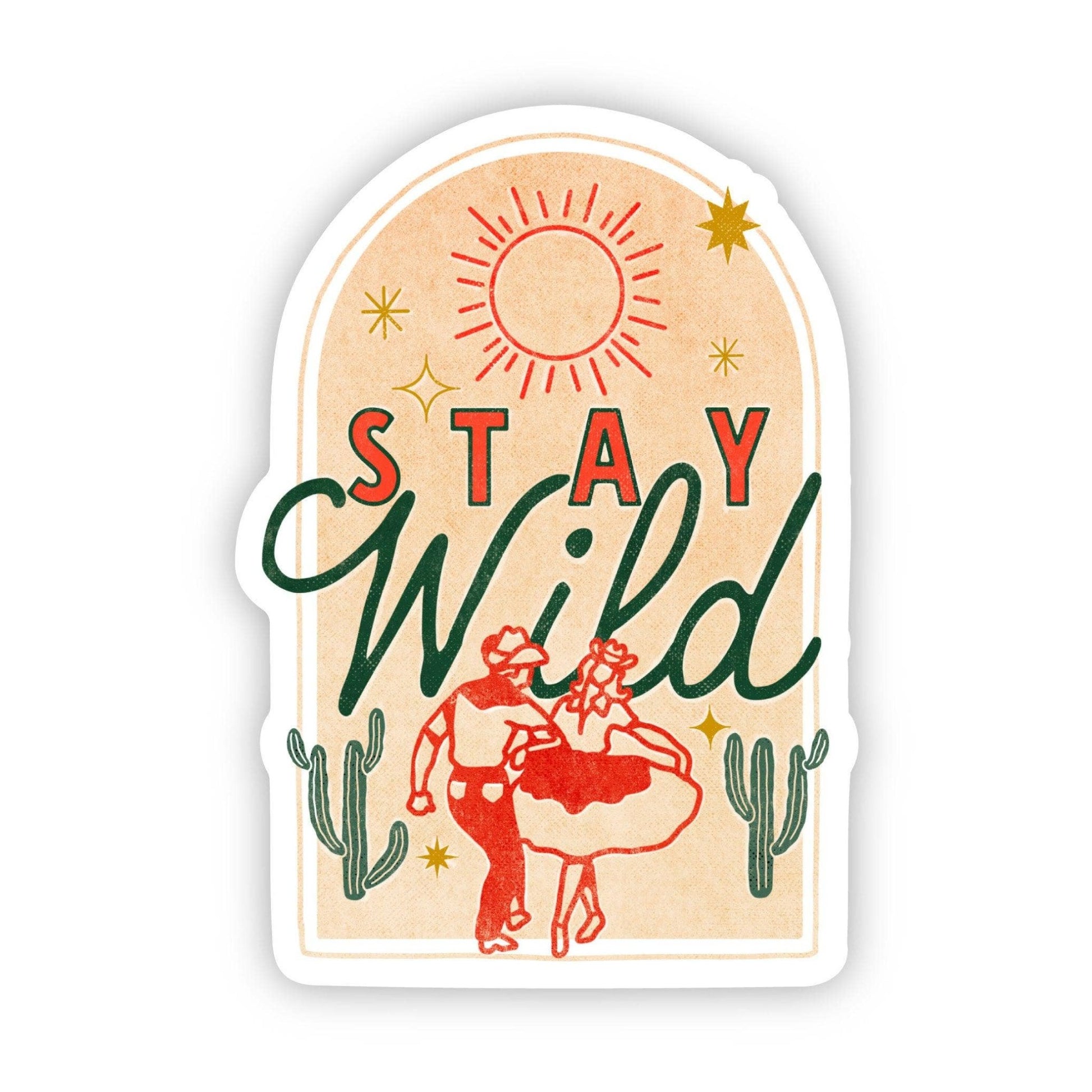 Stay Wild Cowboy Dance Sticker - vibeboxshop