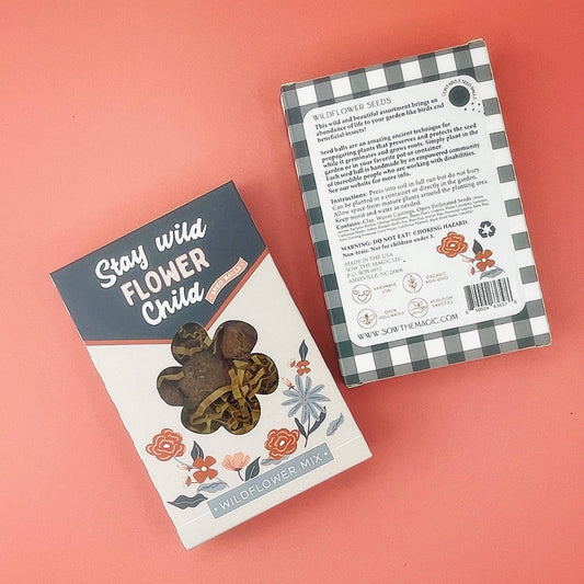Stay Wild Flower Child Garden Seed Ball Gift Box - vibeboxshop