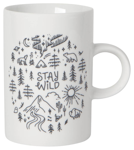 Stay Wild Tall Ceramic Mug - vibeboxshop