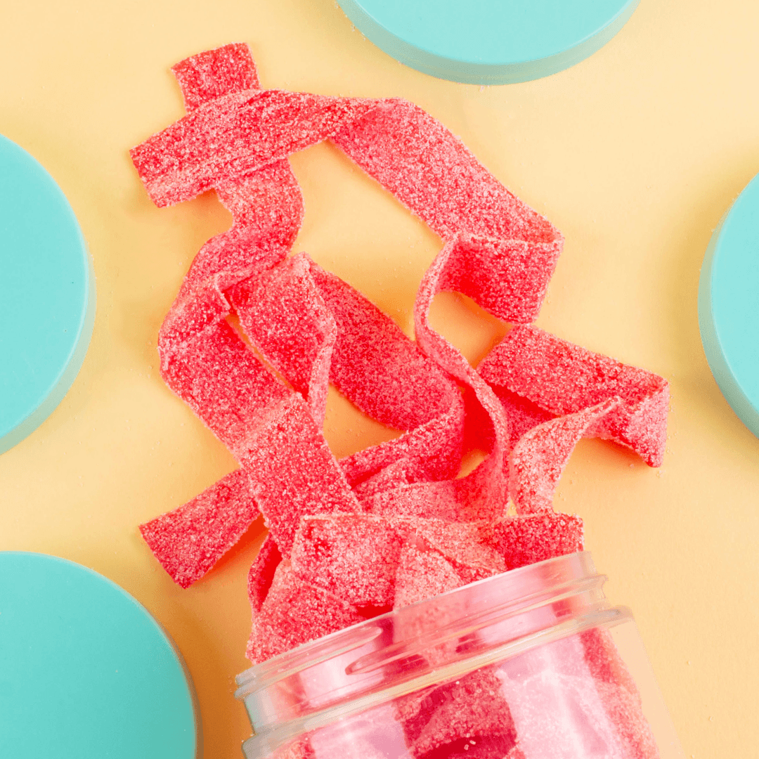 Strawberry Sour Belts - vibeboxshop