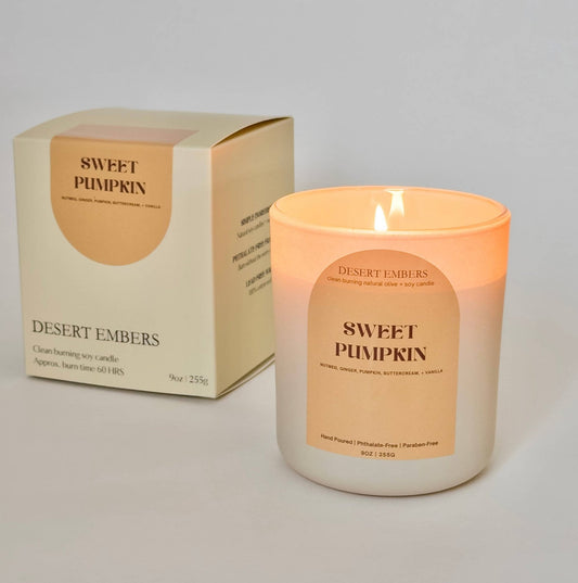 Sweet Pumpkin Soy Candle - 9oz  - vibeboxshop