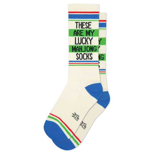 These Are My Lucky Mahjong Socks Gym Crew Socks - vibeboxshop