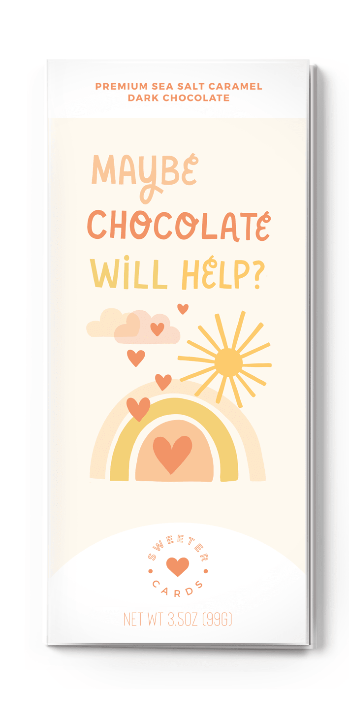 Thinking of You Sympathy Chocolate Card - vibeboxshop