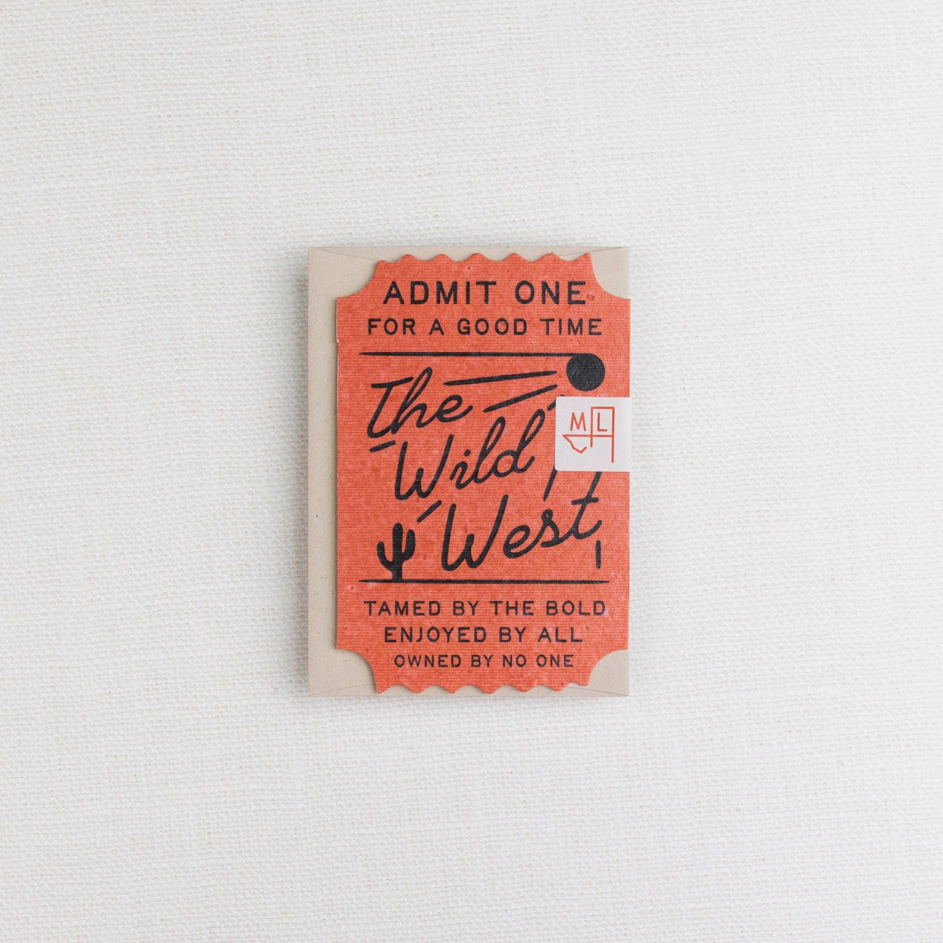 Ticket to the West Card - vibeboxshop