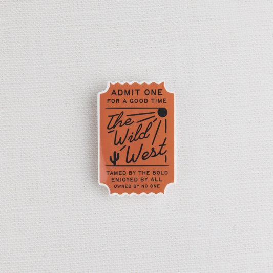 Ticket to the West Sticker - vibeboxshop