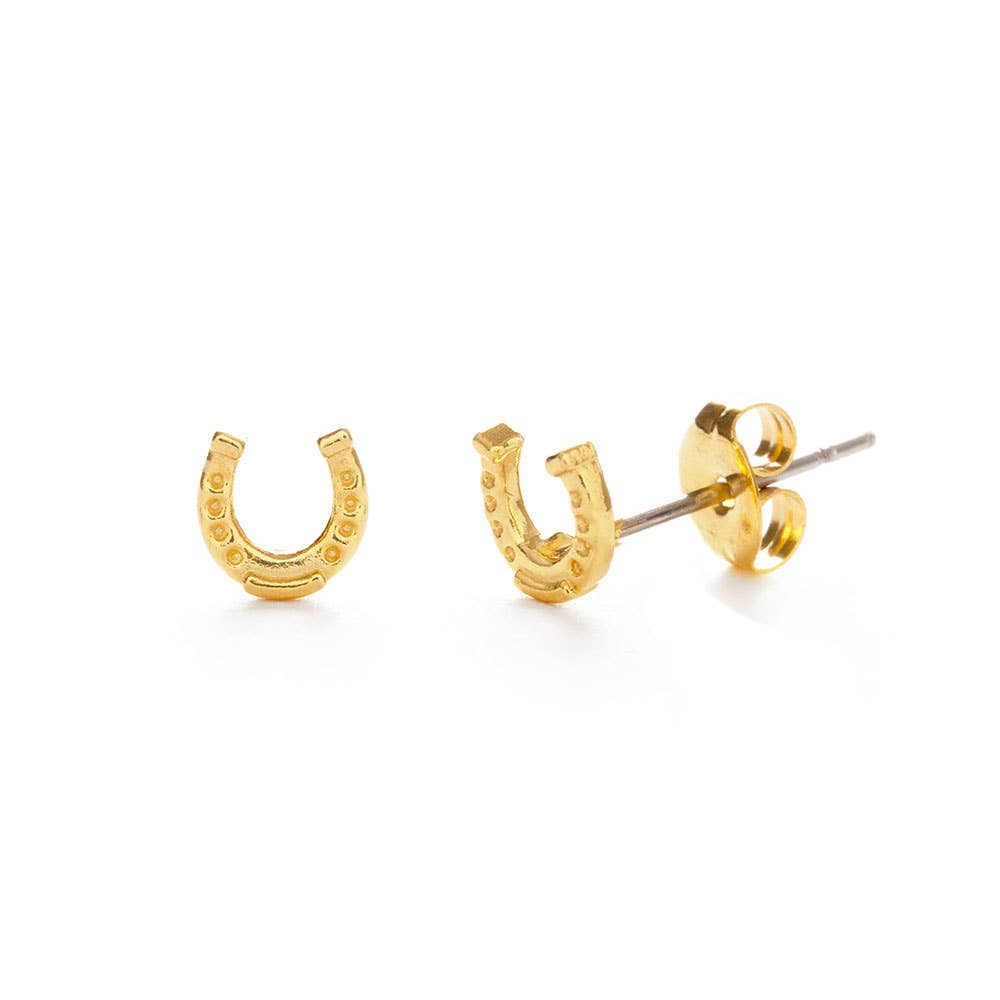 Tiny Horseshoe Stud Earrings - vibeboxshop