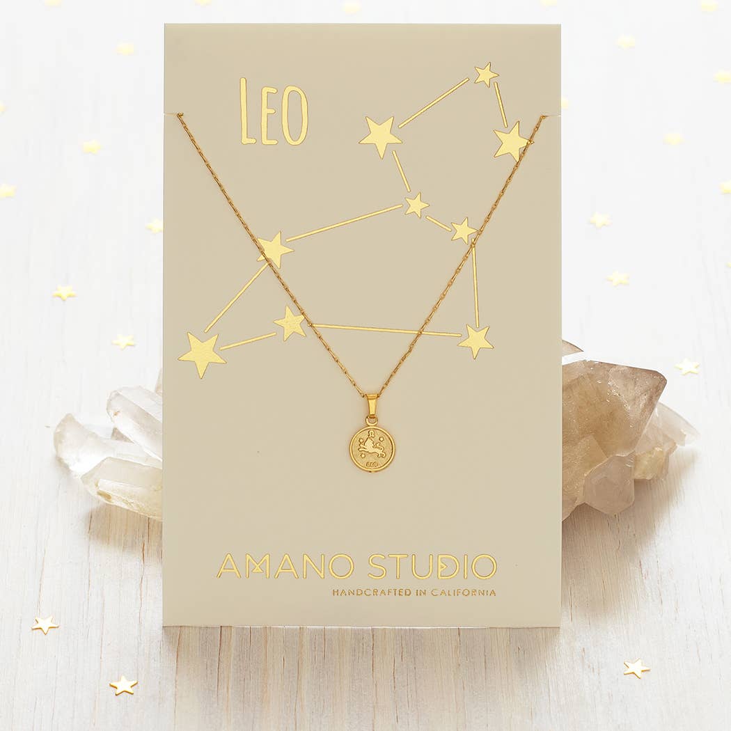 Tiny Zodiac Medallion Necklace - vibeboxshop