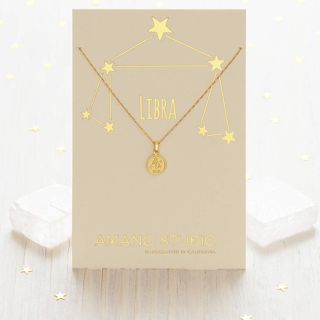Tiny Zodiac Medallion Necklace - vibeboxshop