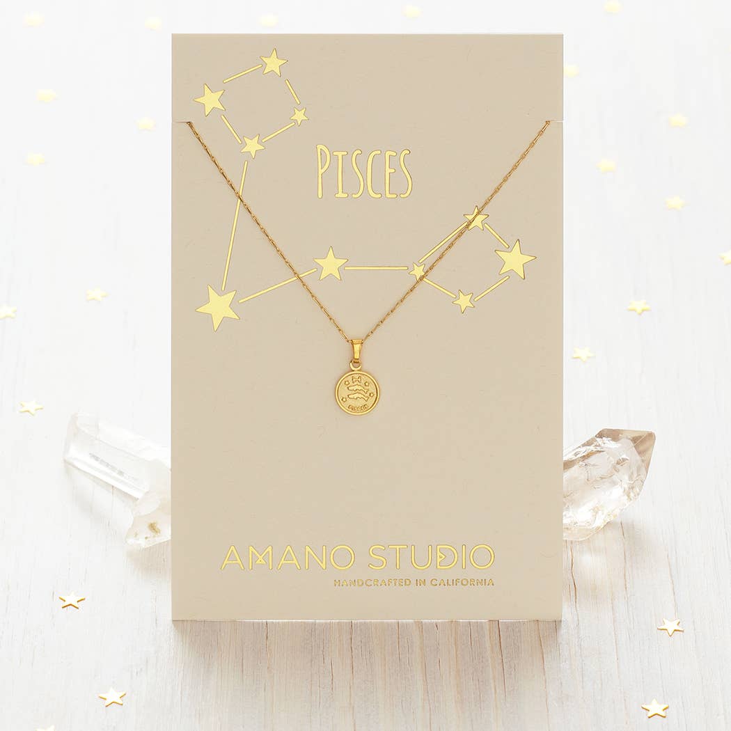 Tiny Zodiac Medallion Necklace - vibeboxshop