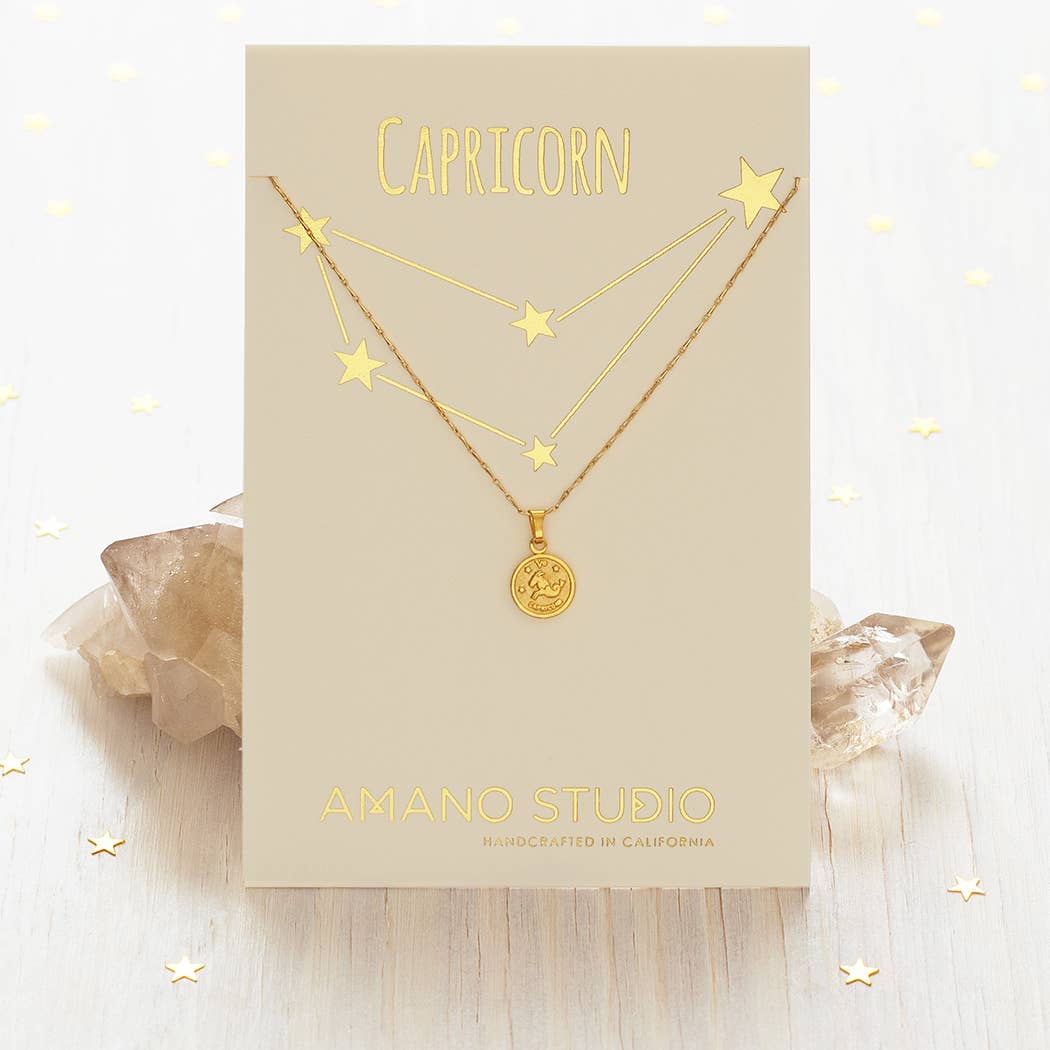 Tiny Zodiac Medallion Necklace - vibeboxshop