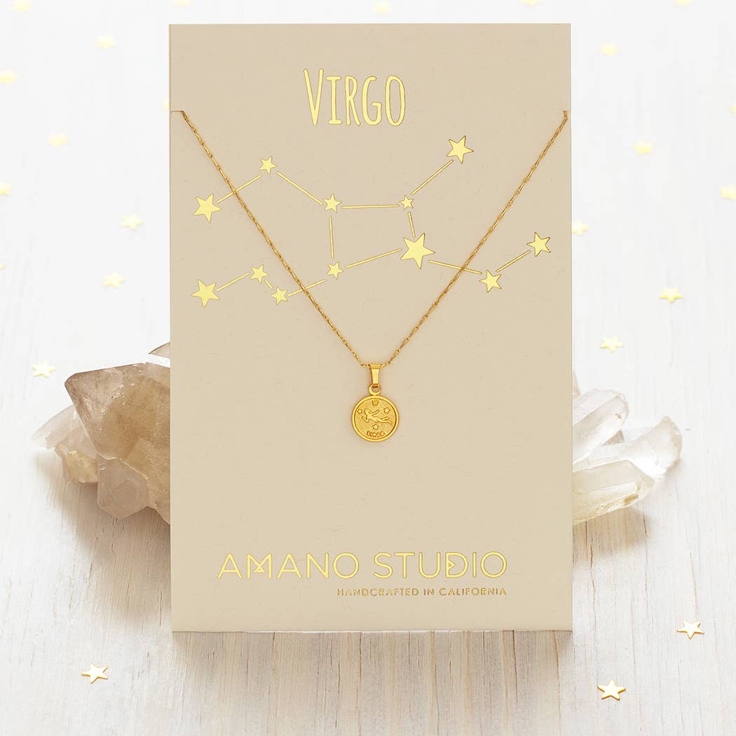 Tiny Zodiac Medallion Necklace - vibeboxshop
