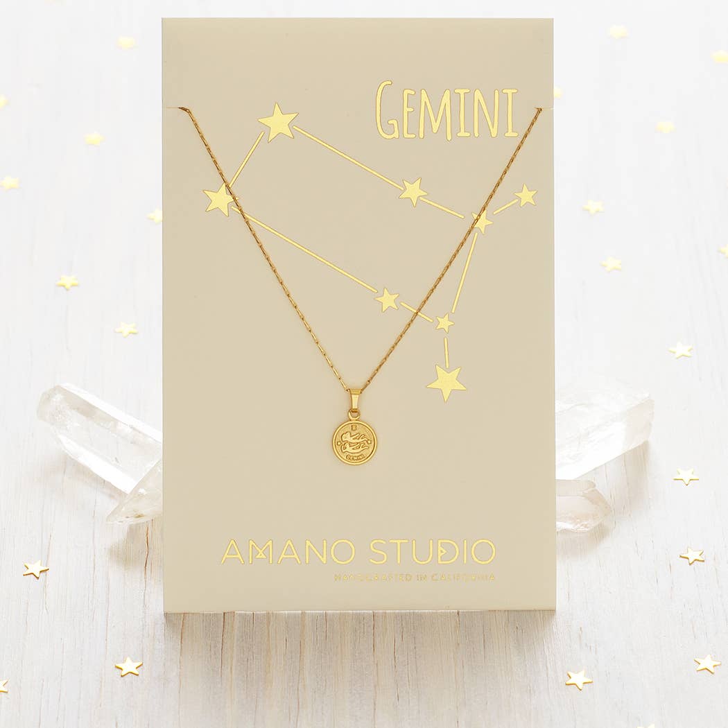 Tiny Zodiac Medallion Necklace - vibeboxshop