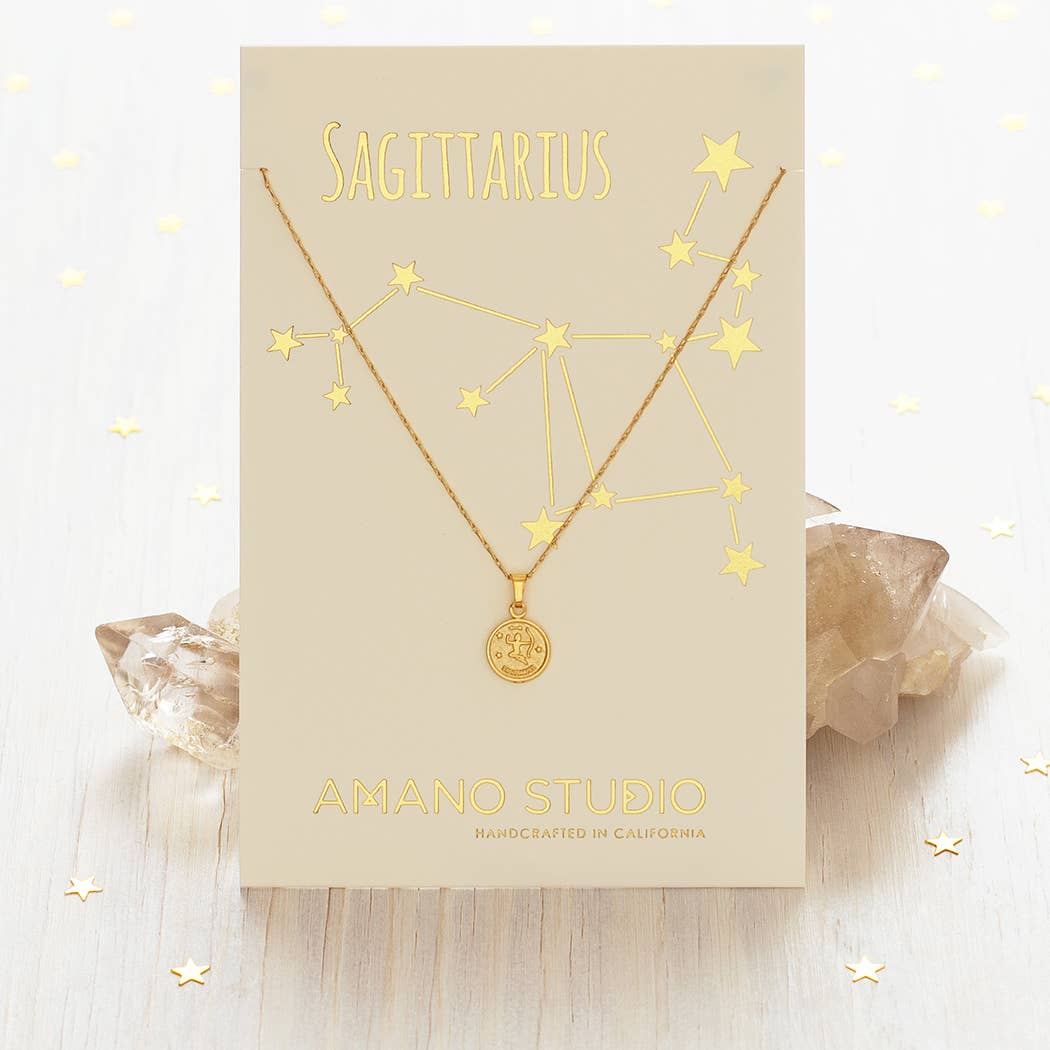 Tiny Zodiac Medallion Necklace - vibeboxshop