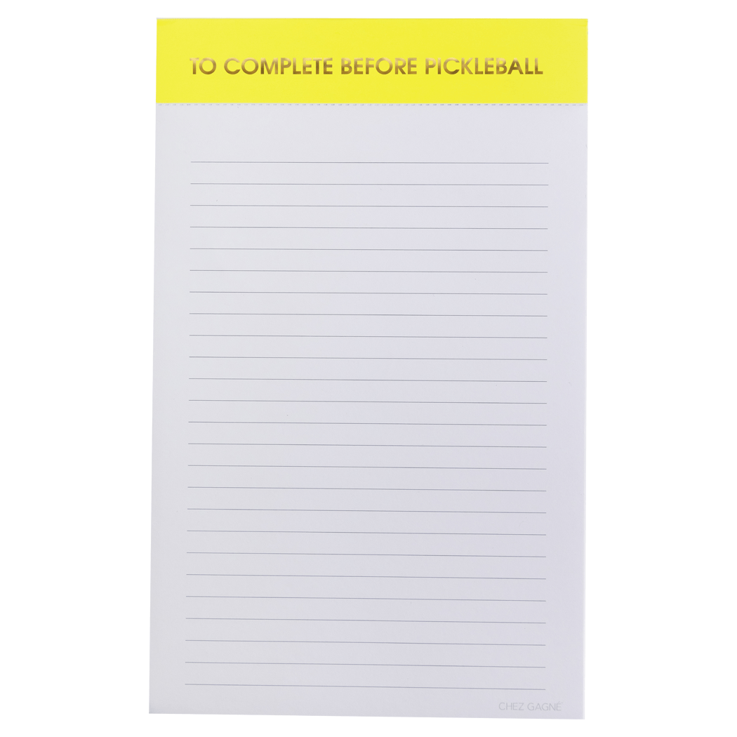 To Complete Before Pickleball - Lined Notepad - vibeboxshop