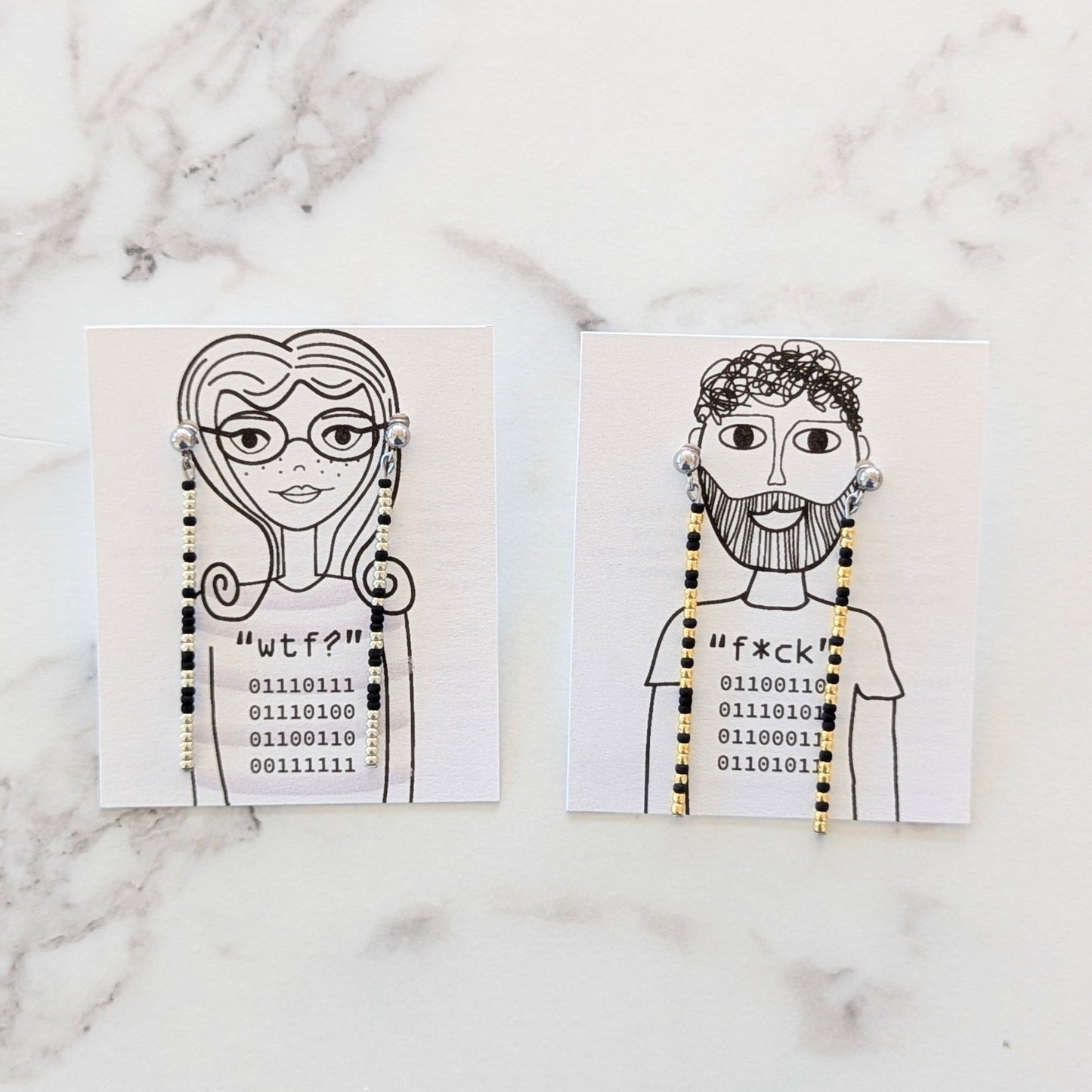 Uplighten Code Earrings - vibeboxshop