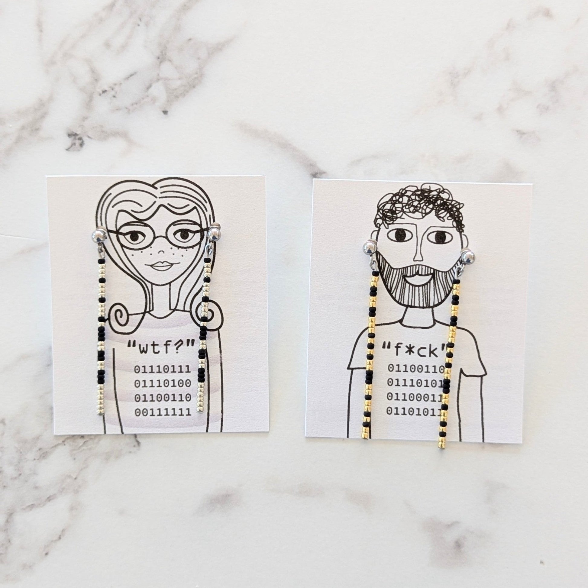 Uplighten Code Earrings - vibeboxshop