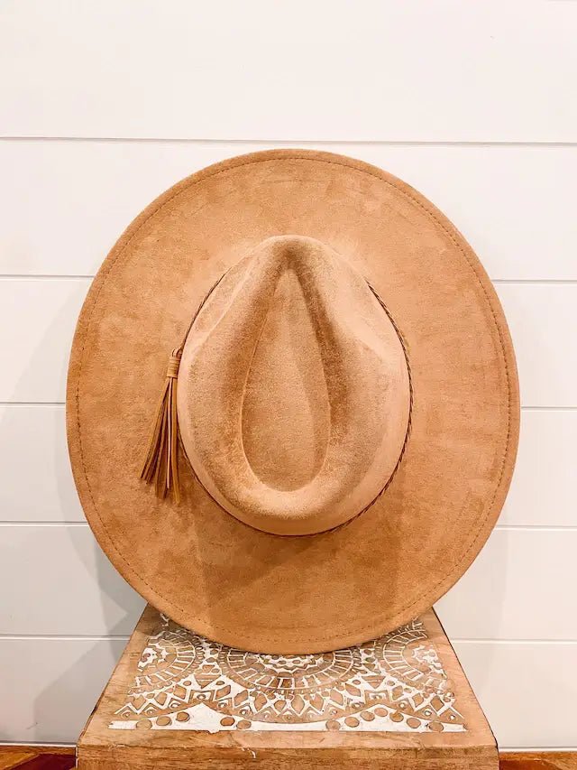 Vegan Suede Cowboy Hat - vibeboxshop