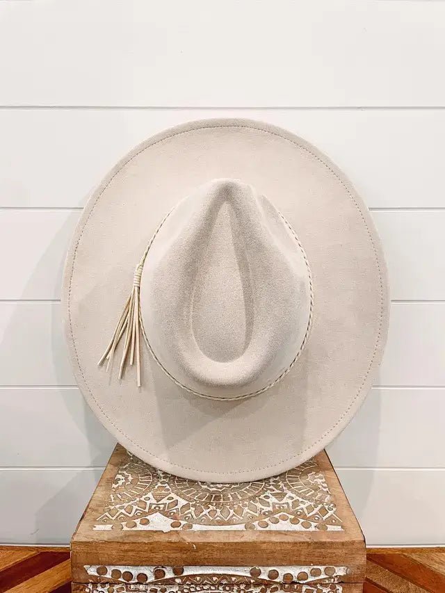 Vegan Suede Cowboy Hat - vibeboxshop
