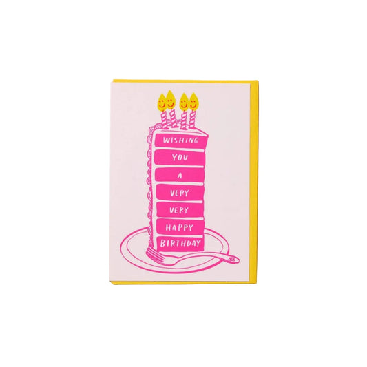 Very Happy Birthday Cake Card - vibeboxshop