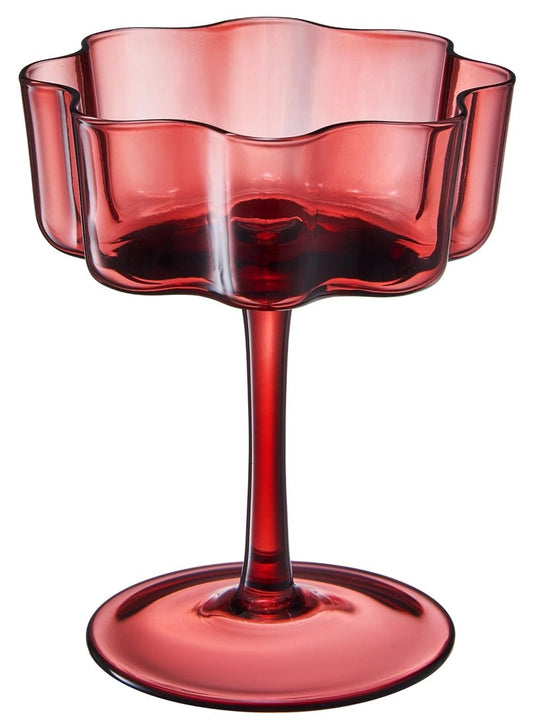 Vintage Wavy Glass Coupes - vibeboxshop