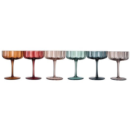 Vintage Wavy Glass Coupes - vibeboxshop