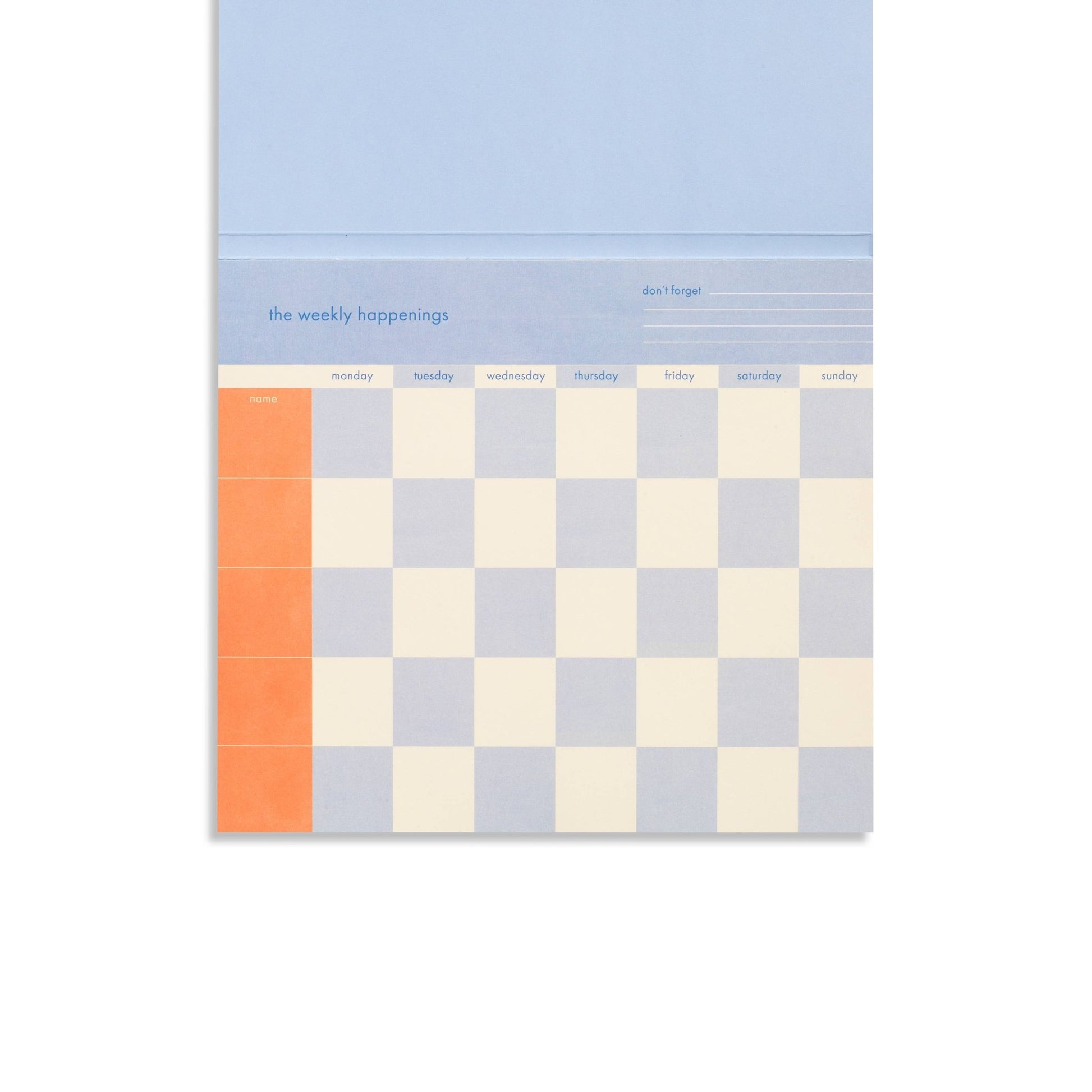 Weekly Happenings Undated List Pad - vibeboxshop