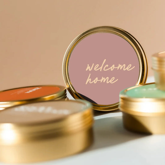 Welcome Home Tin Candle - vibeboxshop