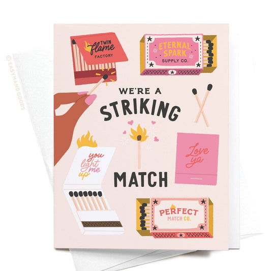 We're a Striking Match Greeting Card - vibeboxshop