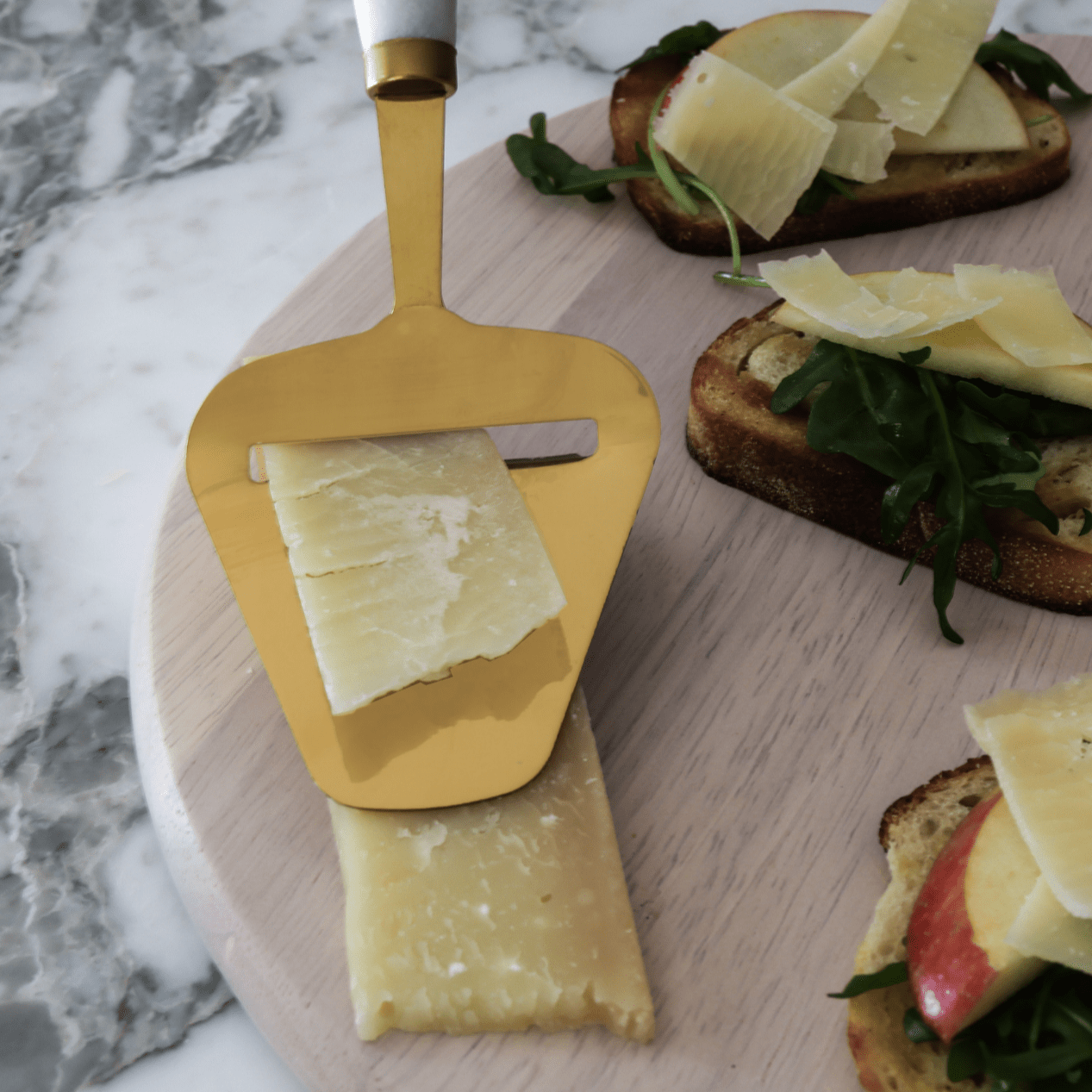 White Marble Handheld Cheese Slicer - vibeboxshop