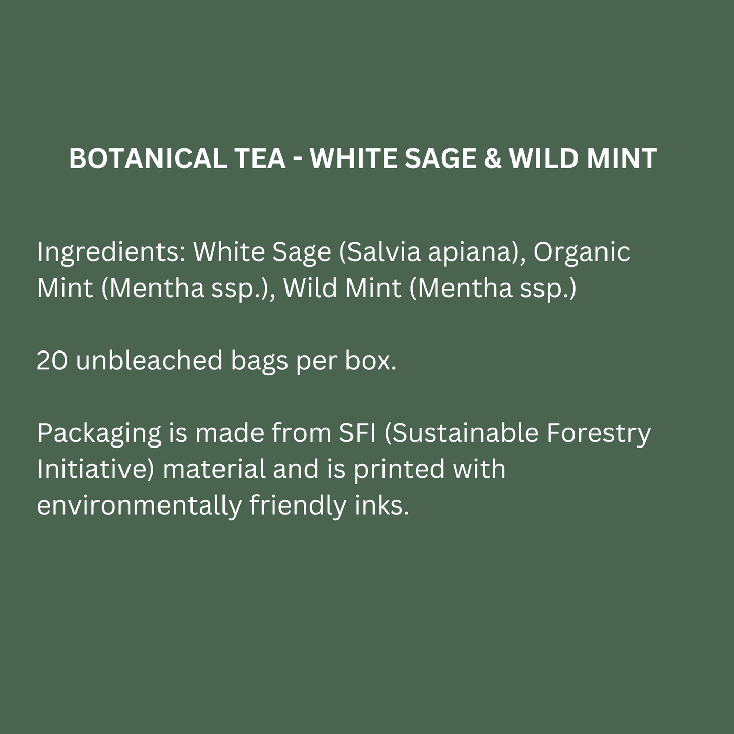 White Sage & Wild Mint Botanical Tea - vibeboxshop