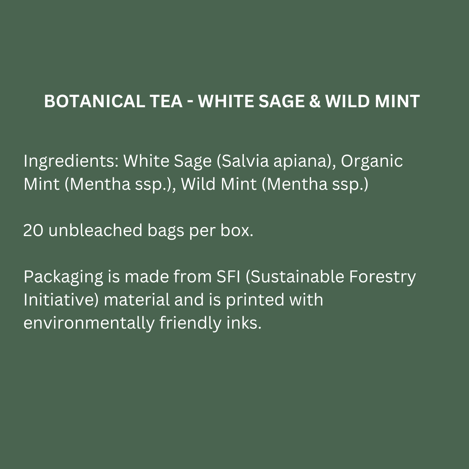 White Sage & Wild Mint Botanical Tea - vibeboxshop