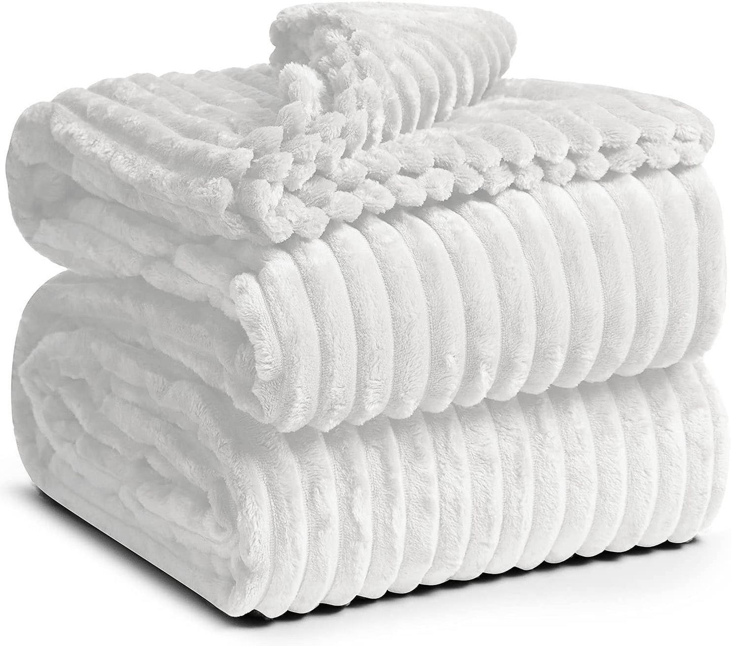 White Throw Blankets - vibeboxshop