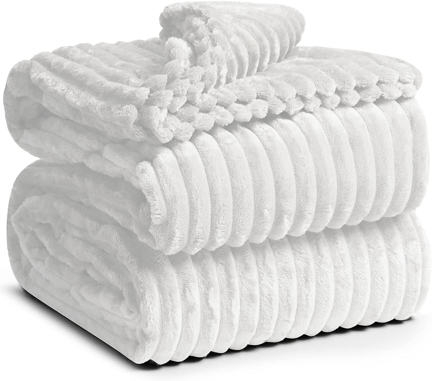 White Throw Blankets - vibeboxshop