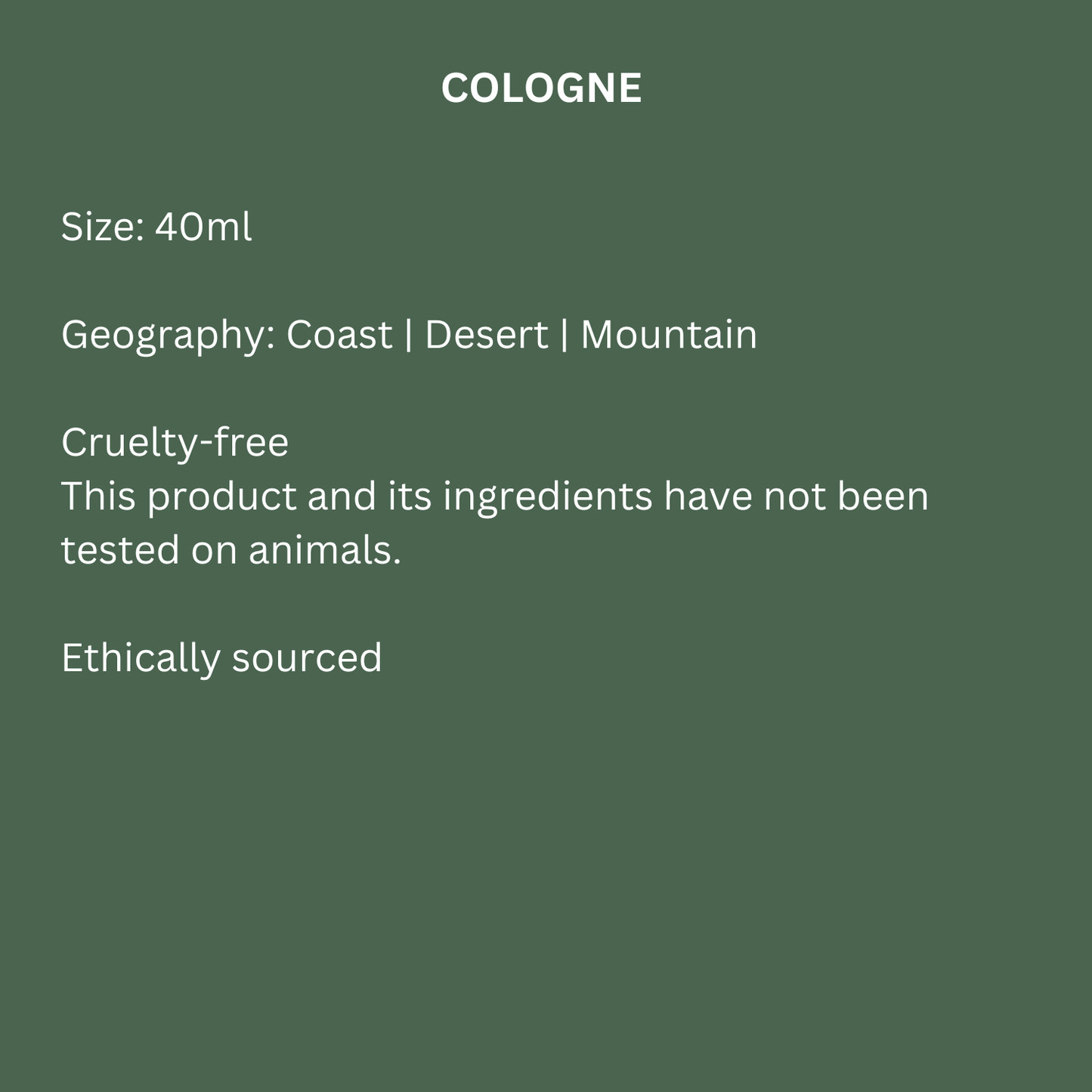 Wilderness Cologne - Desert - vibeboxshop