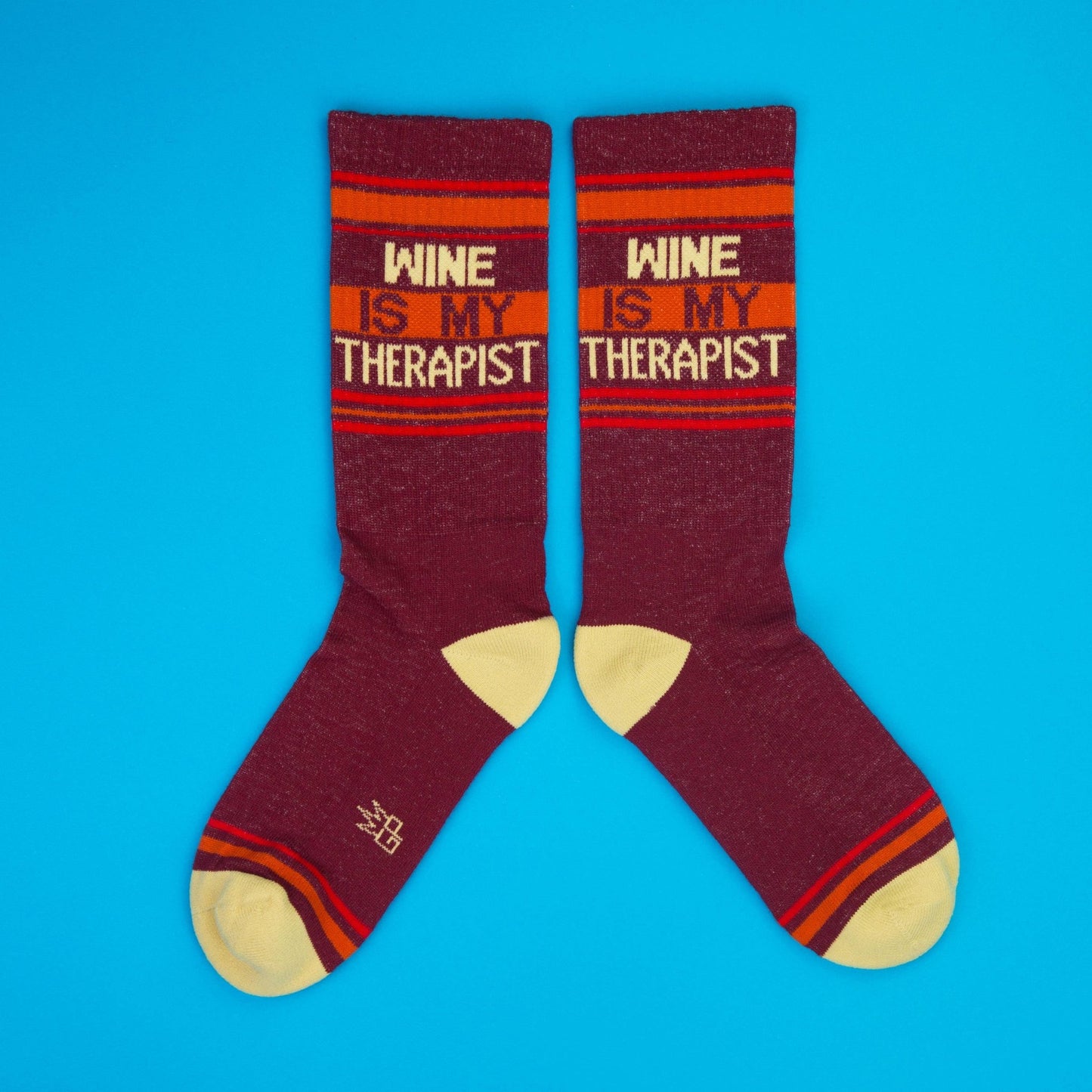 Wine is My Therapist Gym Crew Socks - vibeboxshop
