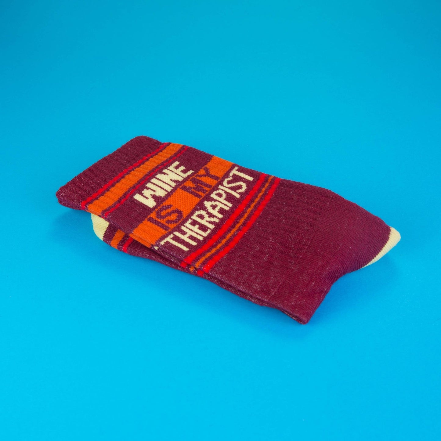 Wine is My Therapist Gym Crew Socks - vibeboxshop
