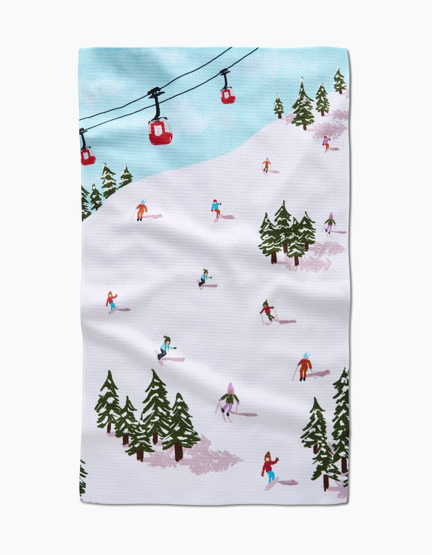 Winter Skiing Trip Tea Towel - vibeboxshop