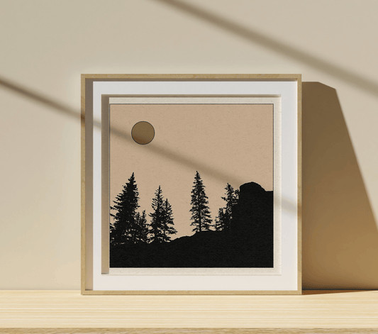 Wooded Cliff Print - vibeboxshop